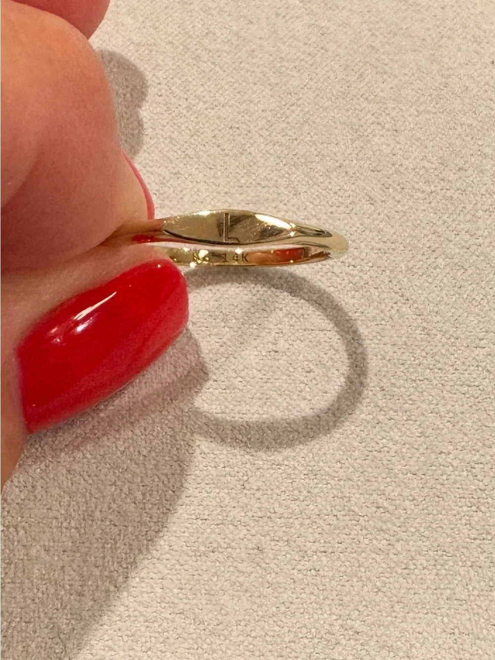 Baby Gold 14K Yellow Gold Initial Wire Stacking Band